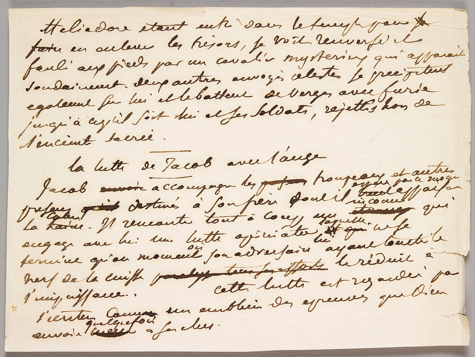Ensemble de lettres autographes, de notes d'Eugène Delacroix et de documents d’archives 