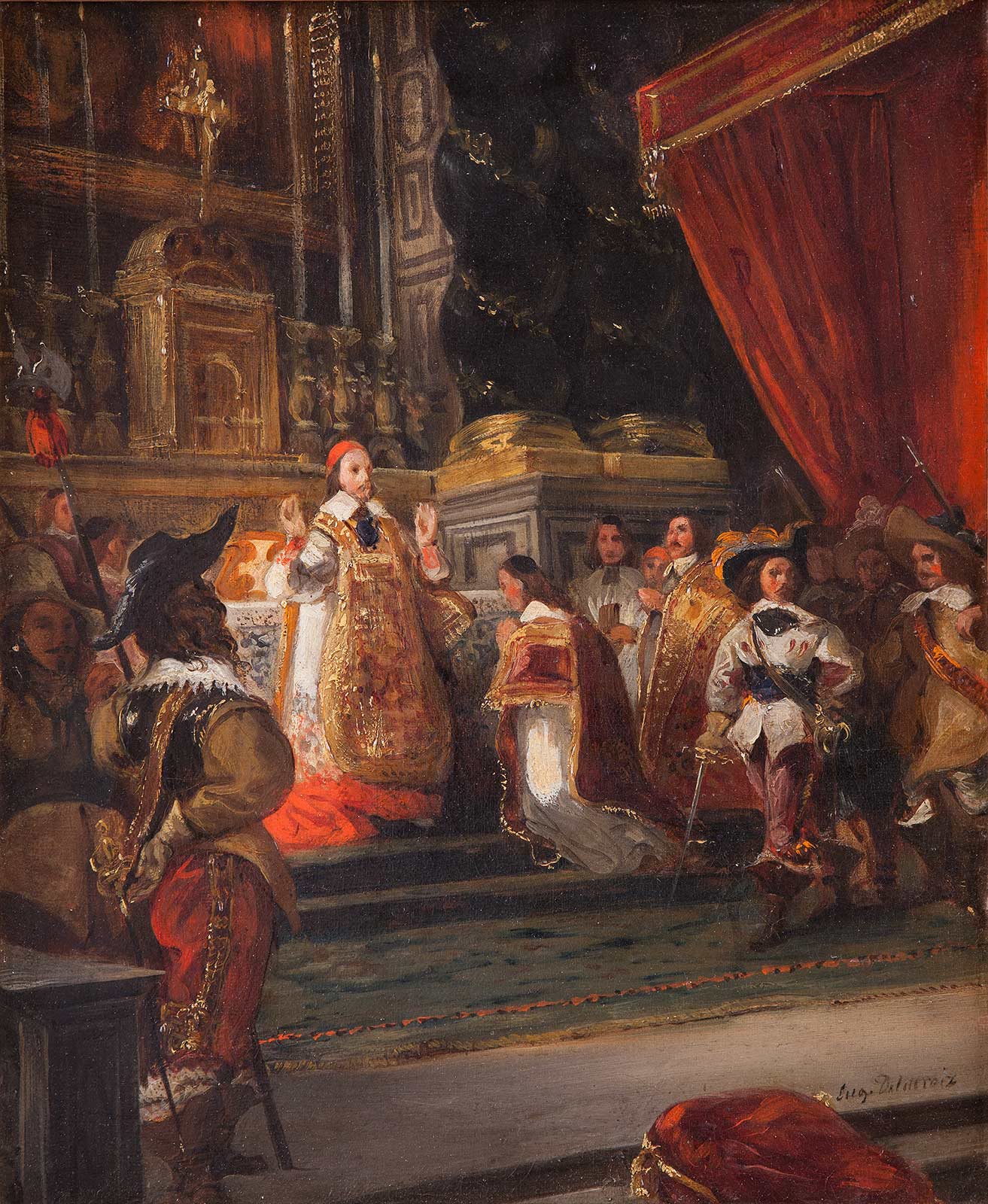 Le cardinal de Richelieu disant la messe dans la chapelle du Palais-Royal